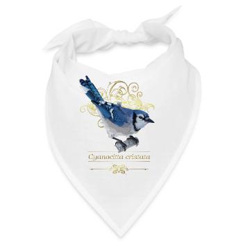 Blaue Chara - Bandana - Weiß - Vorne