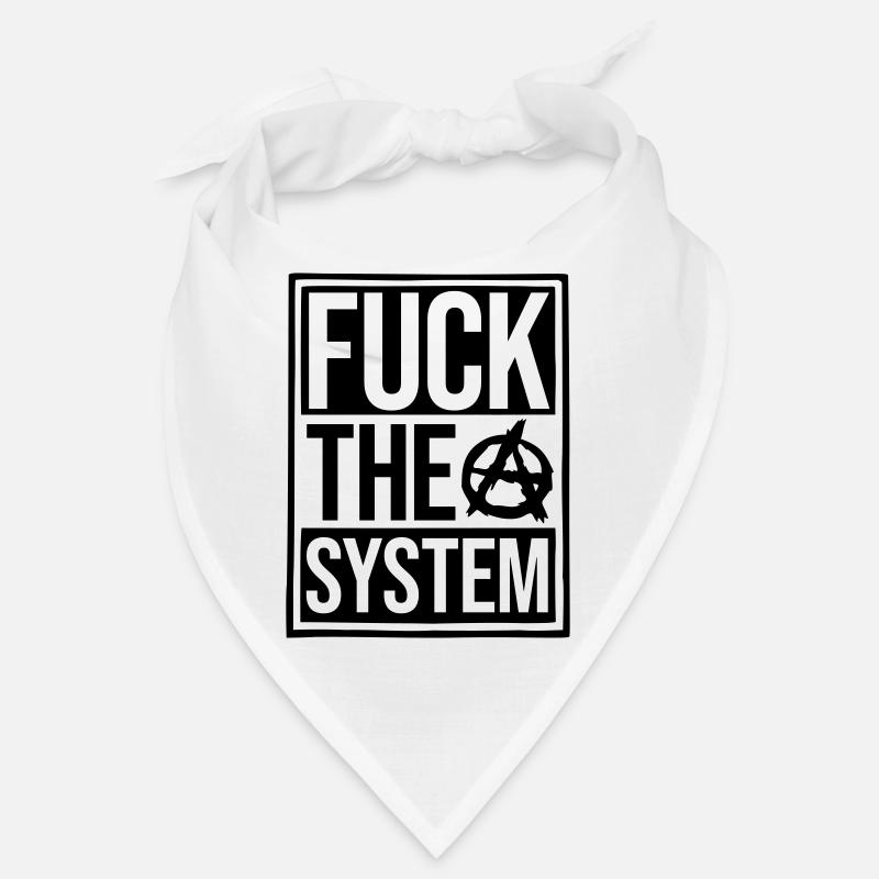 Text fuck the system Bandana