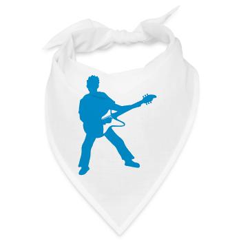 Konzert Party Gitarrist Elektrogitarre - Bandana - Weiß - Vorne