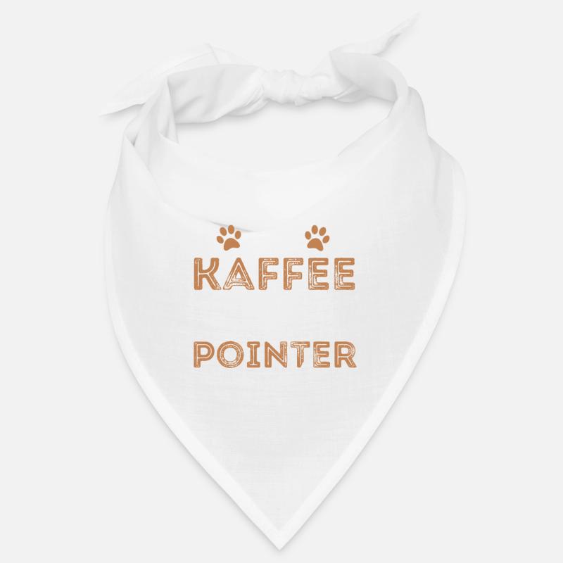 Deutsch Pointer Coffee Dog Cafe - Bandana - white