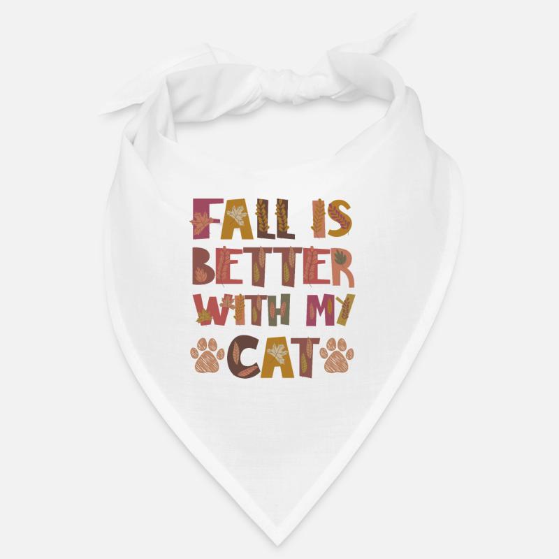 Fall is better with my Cat Katze Herbst Dankbar Bandana