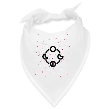 Mondphasen - Bandana - Weiß - Vorne