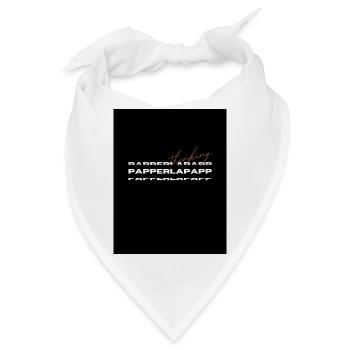 White Black Simple Papperlapapp Typography T Shirt - Bandana - Weiß - Vorne