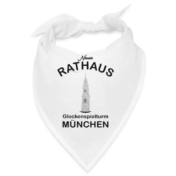 München Glockenspielturm Neues Rathaus - Bandana - Weiß - Vorne