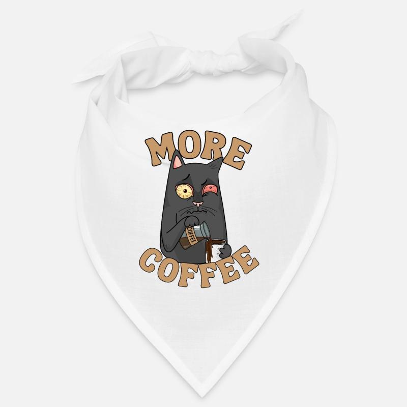 Kaffee Katze lustiger Spruch Müde Katze Kaffee Bandana