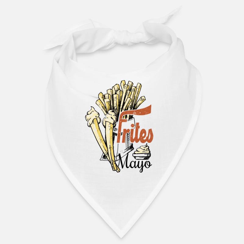 frites et mayonnaise - Bandana - blanc