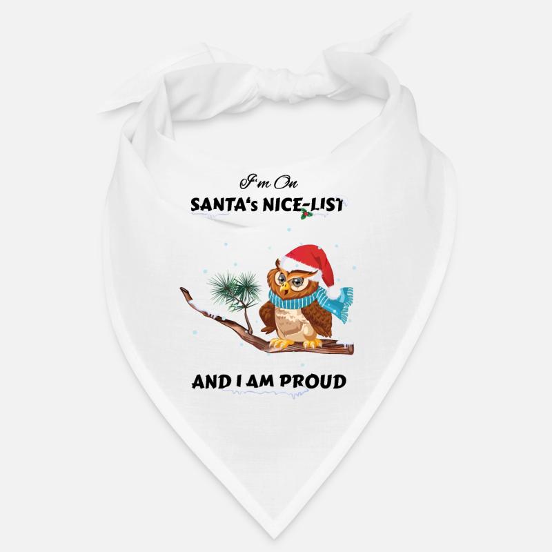 Cute owl on santa's nice-list Bandana