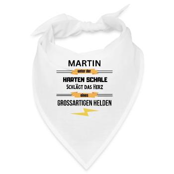 Martin unter harte Schale eines Großartigen Helden - Bandana - Weiß - Vorne