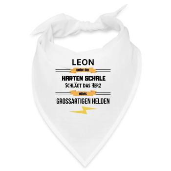 Leon unter harte Schale eines Großartigen Helden - Bandana - Weiß - Vorne
