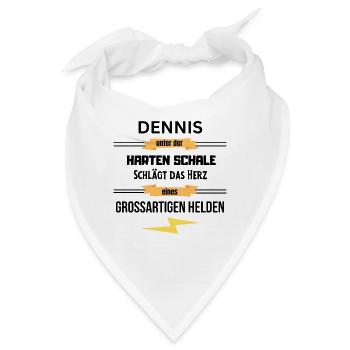 Dennis unter harte Schale eines Großartigen Helden - Bandana - Weiß - Vorne