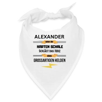 Alexander unter harte Schale eines Großartigen Hel - Bandana - Weiß - Vorne
