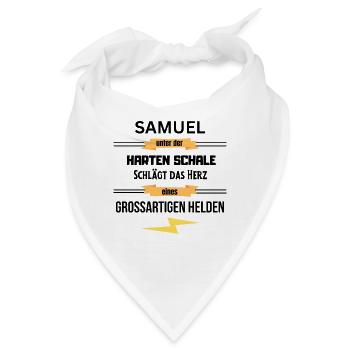 Samuel unter harte Schale eines Großartigen Helden - Bandana - Weiß - Vorne