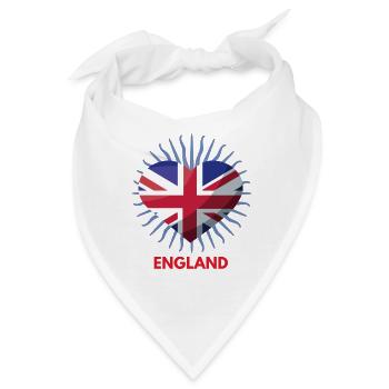 WM in Katar I Love England Fanartikel - Bandana - Weiß - Vorne