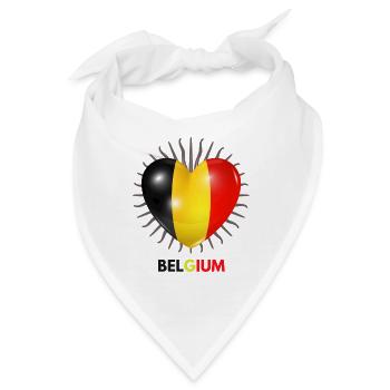 Coole Fanartikel passend zur WM für Belgien - Bandana - Weiß - Vorne