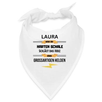 Laura unter harte Schale eines Großartigen Helden - Bandana - Weiß - Vorne