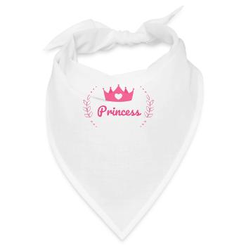 Princess, Girl, Pink, Crown, Lady, Baby - Bandana - Weiß - Vorne