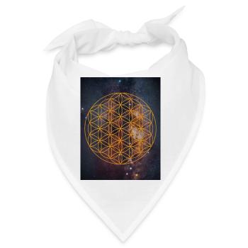 Lebensblume Universum Energie - Bandana - Weiß - Vorne