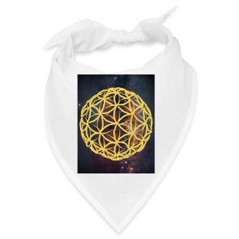 Lebensblume Kugel Universum - Bandana - Weiß - Vorne