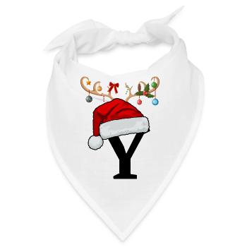 Brief Y Weihnachtsmütze - Bandana - Weiß - Vorne