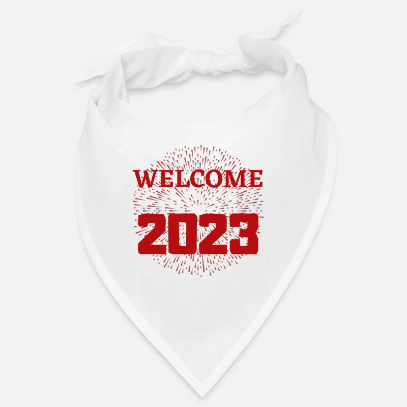 Willkommen 2023 rot Bandana