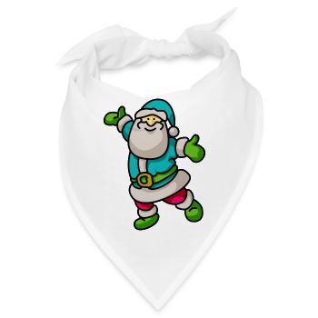 happy santa claus türkis - Bandana - Weiß - Vorne