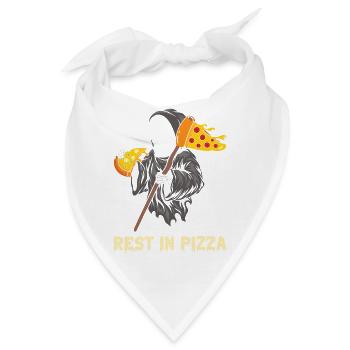 Rest in Pizza der Tod - Bandana - Weiß - Vorne
