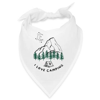 Ich liebe Camping Shirt für Camping - Bandana - Weiß - Vorne
