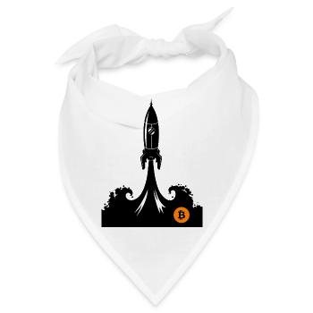 Bitcoin Trading Crypto Aktien - Bandana - Weiß - Vorne