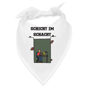 SCHICHT IM SCHACHT - Bandana - Weiß - Vorne