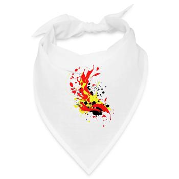 splash bunt farbe muster aufdruck comic style - Bandana - Weiß - Vorne