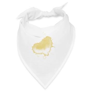 splash bunt farbe muster aufdruck comic style herz - Bandana - Weiß - Vorne