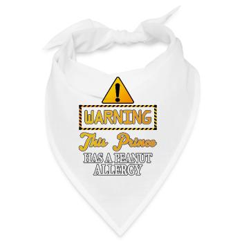 Dieser Prinz hat eine Erdnussallergie - Bandana - Weiß - Vorne
