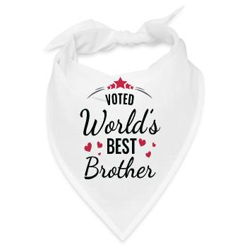 Zum besten Brother-T-Shirt der Welt gewählt - Bandana - Weiß - Vorne