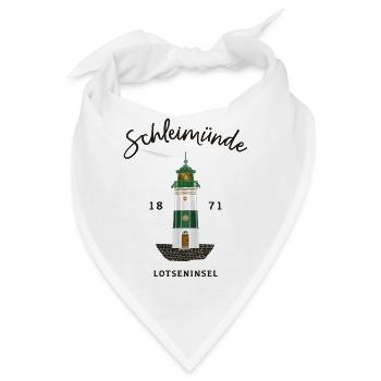 Kappeln, Leuchtturm Schleimünde, Schlei / Ostsee - Bandana - Weiß - Vorne