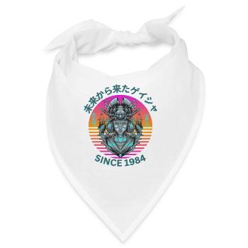 Futuristic Geisha - Bandana - Weiß - Vorne