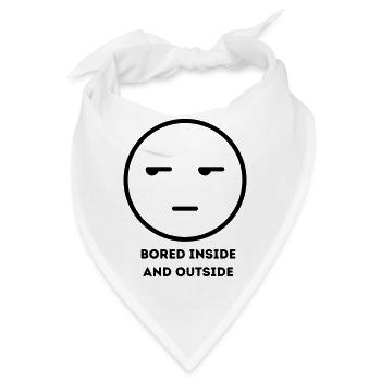 Bored inside and outside FACE2 - Bandana - Weiß - Vorne