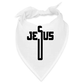 Jesu Kreuz - Bandana - Weiß - Vorne
