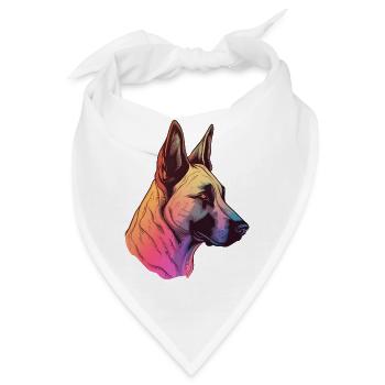 Belgian Malinois - Bandana - Weiß - Vorne