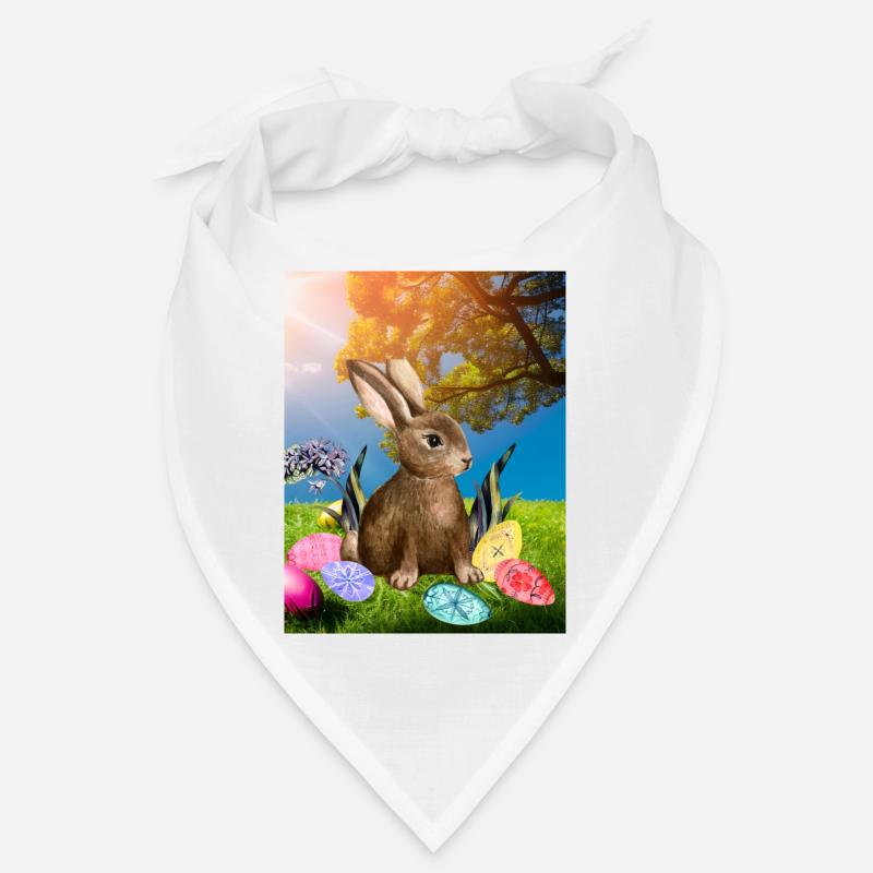 Spring Easter bunny with Easter eggs Bandana