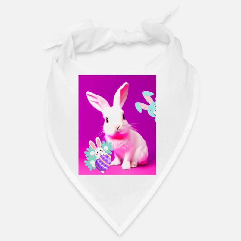 Pink Easter Bunny with Easter Egg Pink Bandana
