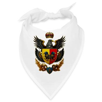 Wappen mit Adler - Bandana - Weiß - Vorne