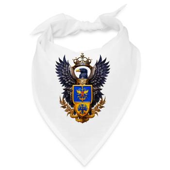 Adler mit Wappen - Bandana - Weiß - Vorne