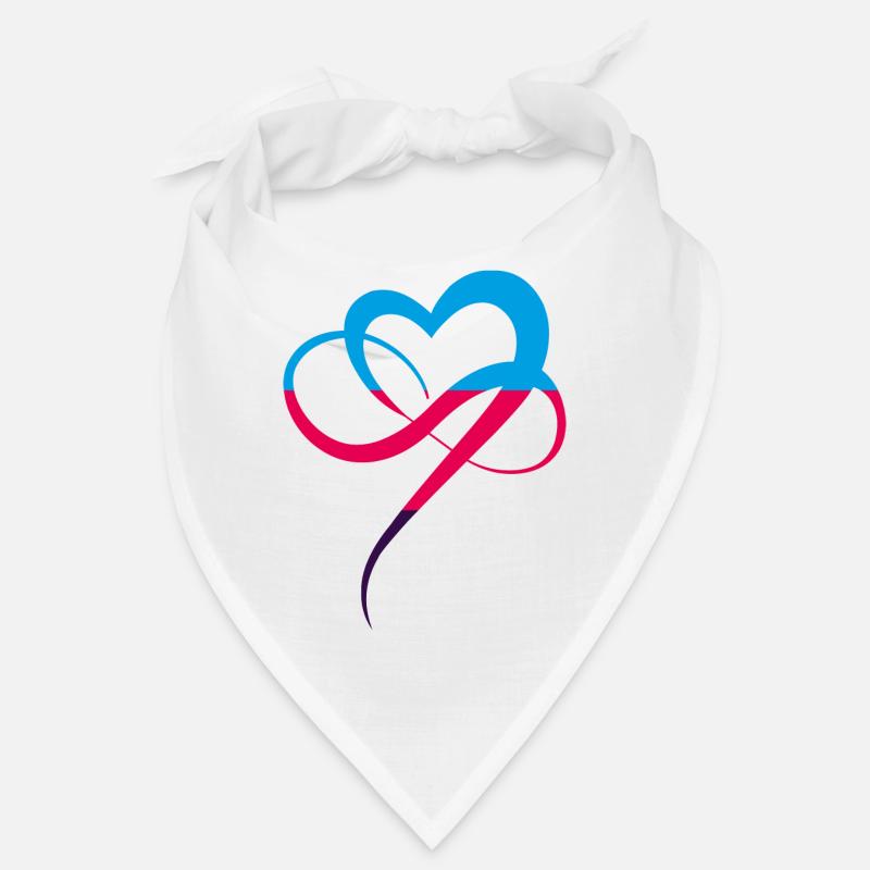 Polyamour Flag Infinity Heart Coeur coloré Bandana