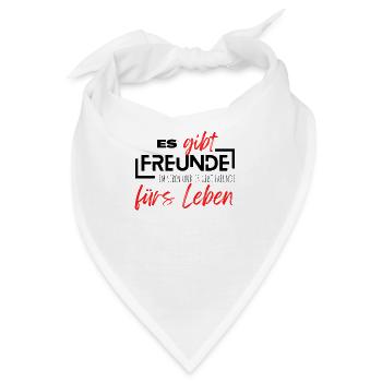 Beste Freunde FREUND Kumpel Kumpels - Bandana - Weiß - Vorne