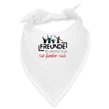 Beste Freunde FREUND Kumpel Kumpels - Bandana - Weiß - Vorne