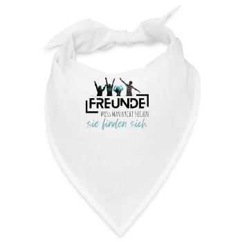 Beste Freunde FREUND Kumpel Kumpels - Geschenkidee - Bandana - Weiß - Vorne