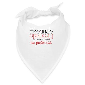 Beste Freunde FREUND Kumpel Kumpels - Bandana - Weiß - Vorne