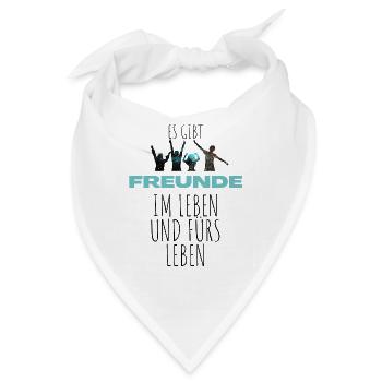 Beste Freunde FREUND Kumpel Kumpels - Bandana - Weiß - Vorne