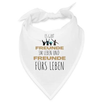 Beste Freunde FREUND Kumpel Kumpels - Bandana - Weiß - Vorne