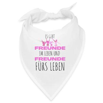 Beste Freunde FREUND Kumpel Kumpels - Bandana - Weiß - Vorne